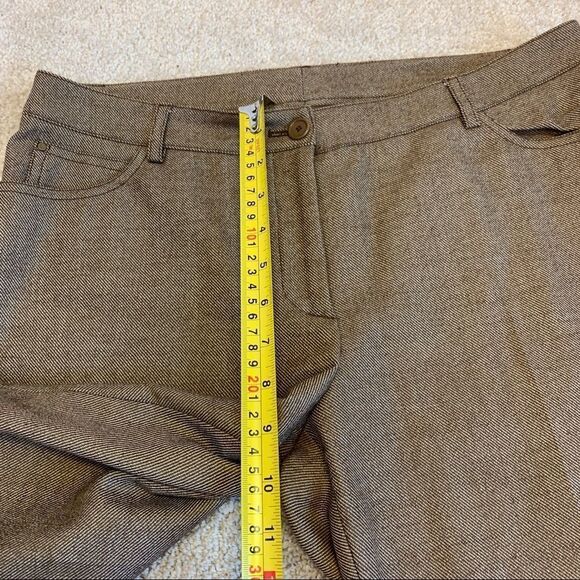 Akris PUNTO NWOT Brown wool stretch trouser pants size 8 - Picture 10 of 13